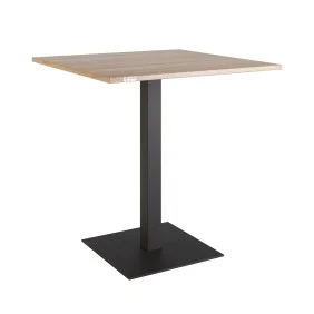 Стол Tetra light 70 х 70 черный металл / дуб ДСП (текстура)