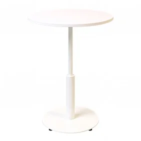 Стіл Ibiza R light d-60 білий метал / білий ДСП (текстура)
