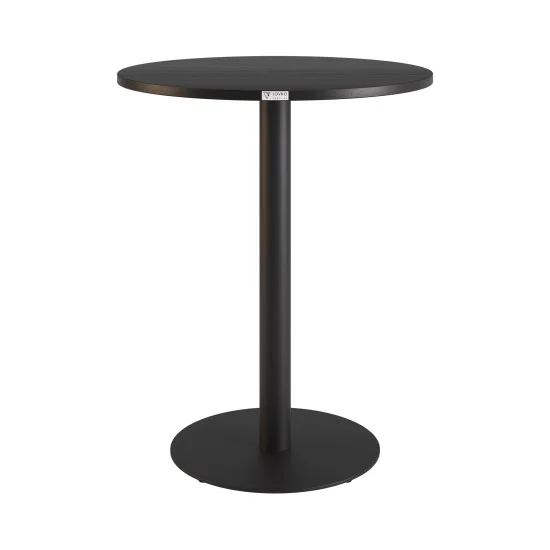 Стіл Soul light d-60 чорний метал / чорний ДСП (текстура) 1