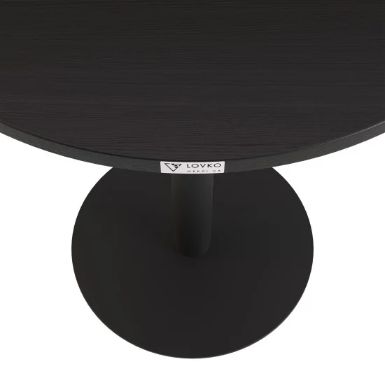 Стіл Soul light d-60 чорний метал / чорний ДСП (текстура) 2