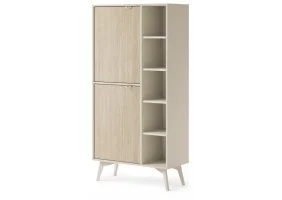 Стеллаж Форест / Forest RG80 2-дверный Беж песочный/пихта сканди Ш80хВ160хГ38 см.