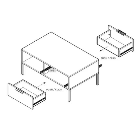 Стіл журнальний Ларс / Lars 97 Антрацит 97x60x45 см. 10