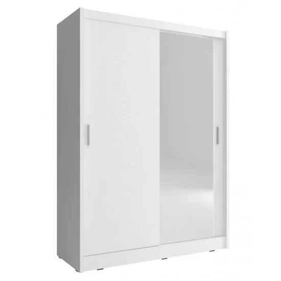 Шафа-купе Мая / Maja 130 2-дверна з дзеркалом Білий 130х62х200 см. 4