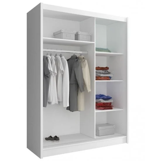 Шафа-купе Мая / Maja 150 2-дверна з дзеркалом Графіт 150х62х200 см. 2