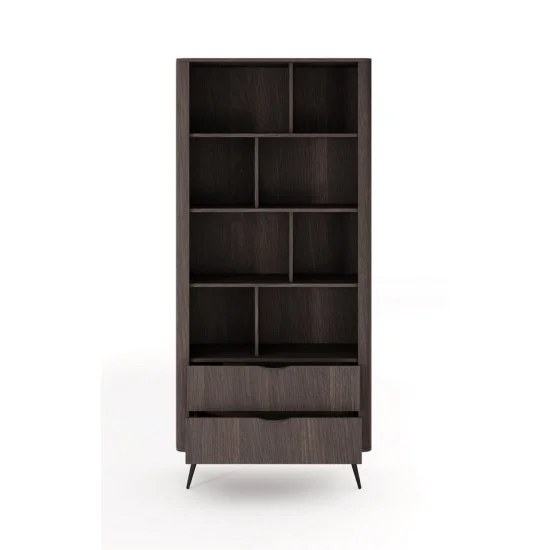 Стеллаж Верис / Veris 2S/88 с 2 ящиками Дуб дунин/черный 3