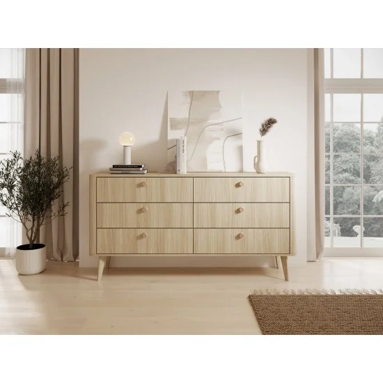 Комод Вікі / Viki 6S/163 з 6 шухлядами Дуб бариста 8