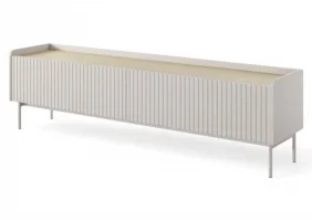 Тумба под телевизор Левел/Level 2-дверная 2D/181 Бежевый/дуб сканди Ш181xВ50 см.