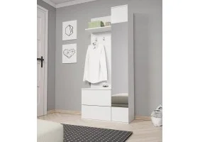 Передпокій з дзеркалом Грін / Green 3-дверний Білий 90х195х34 см.