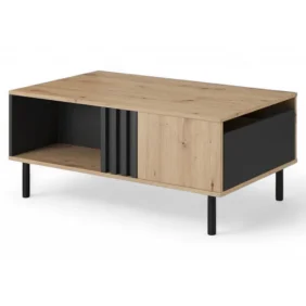 Стол журнальный Мадис/Madis 100 Дуб артизан/антрацит 100x60x43 см.