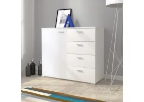 Комод ЕУ / EU Perfect Home 100 1-дверний з 4 шухлядами Білий