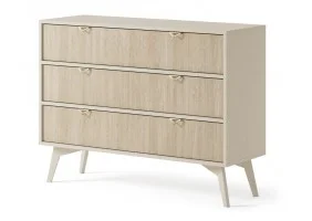 Комод Форест / Forest KSZ106 с 3 ящиками Беж песочный/пихта сканди Ш106хВ80хГ38 см.