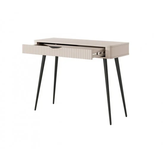 Стол туалетный Ланте / Lante 1S/100 с 1 ящиком и черными ножками Беж 38х100 см. 2