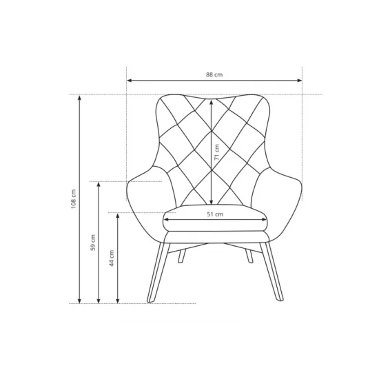 Крісло м&#039;яке ELIS CARO Ш88xВ108 см. 3