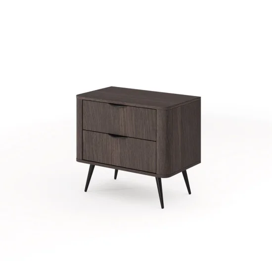 Тумба прикроватная Верис / Veris 2S/63 с 2 ящиками Дуб дунин/черный 5