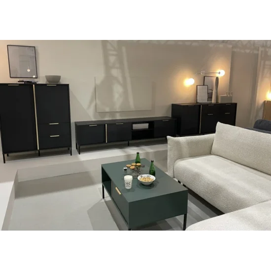 Комод высокий Ларс/Lars 2-дверный с 2 ящиками 2D2S/104 Антрацит Ш104xВ124 см. 13