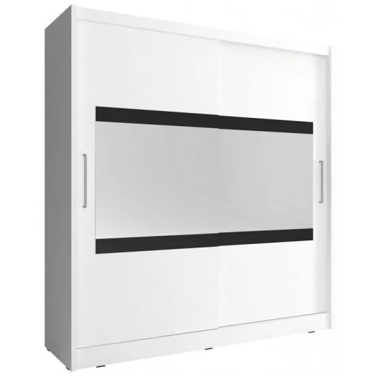 Шкаф-купе Мая IV/Maja IV 180 2-дверный с зеркалом Белый 180х62х200 см. 1
