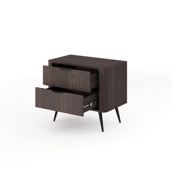 Тумба прикроватная Верис / Veris 2S/63 с 2 ящиками Дуб дунин/черный 6