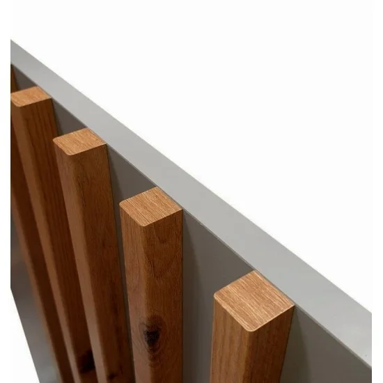 Комод Неллі / Nelly 3D 2-дверний з 3 шухлядами Сірий/дуб артизан 155х45х86 см. 3