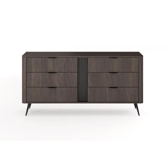 Комод Верис / Veris 6S/163 с 6 ящиками Дуб дунин/черный 4