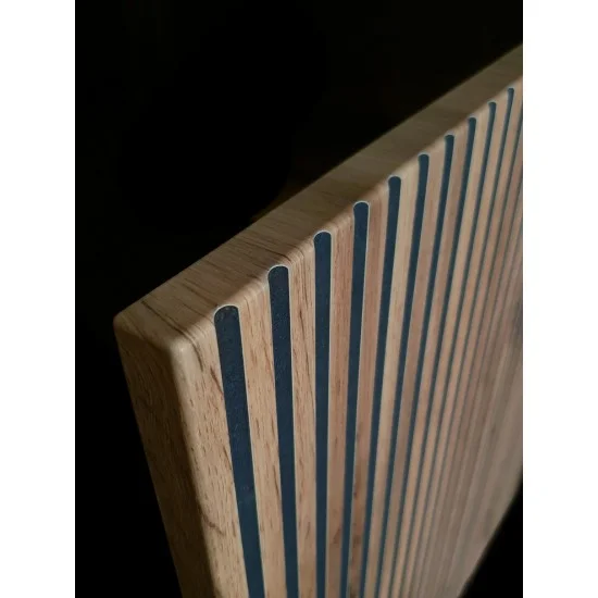 Тумба приліжкова з підсвіткою Сенто / Sento S54 з 1 шухлядою Чорний/дуб вотан Ш53хВ56хГ39 см. 6