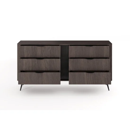 Комод Верис / Veris 6S/163 с 6 ящиками Дуб дунин/черный 2