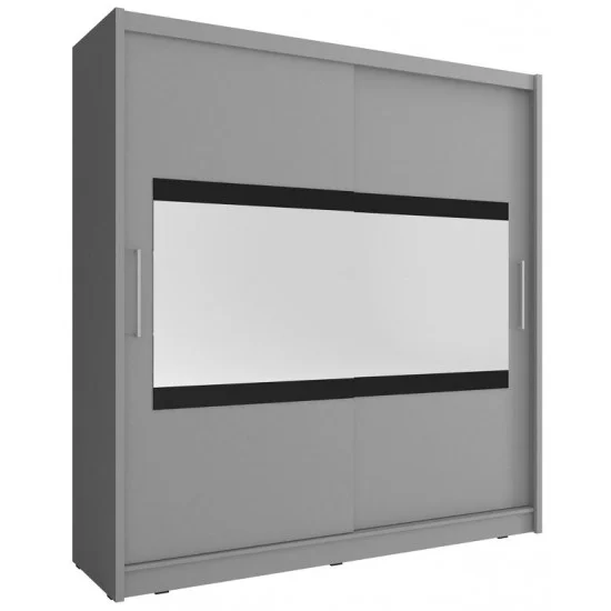 Шафа-купе Мая IV / Maja IV 180 2-дверна з дзеркалом Графіт 180х62х200 см. 1