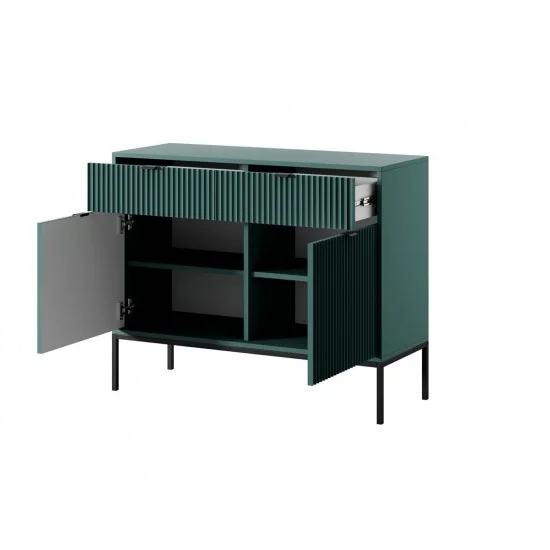 Комод Нова/Nova 2-дверный с 2 ящиками и черными ножками KSZ104 Лабрадор 104х39х83 см. 2