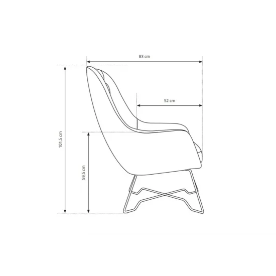 Кресло мягкое EZO Ш73xВ102 см. 10