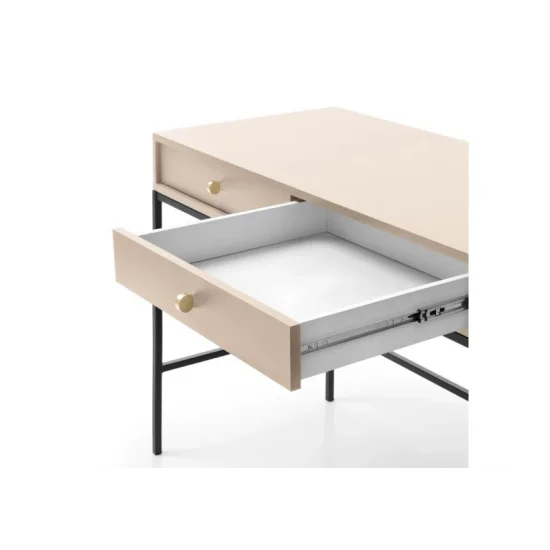 Стіл туалетний Мона / Mona з 2 шухлядами та чорними ніжками MT104 Кашемір 50x103x77 см. 6