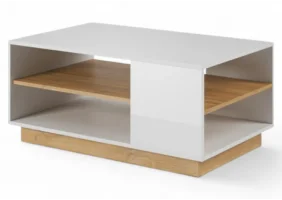 Стол журнальный Арко/Arco 100 Белый глянец/дуб грандсон 100x60x46 см.