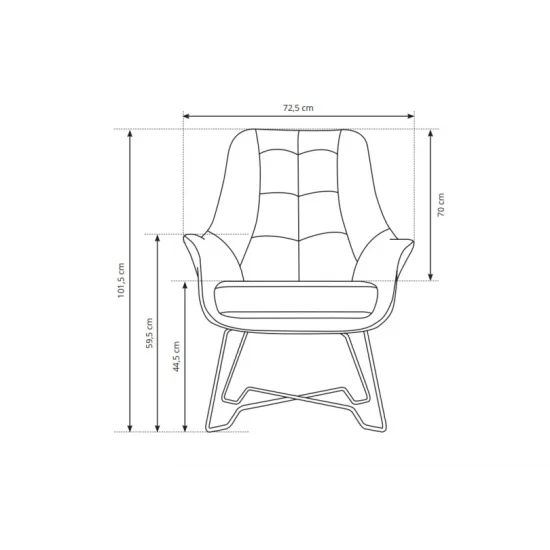 Кресло мягкое EZO Ш73xВ102 см. 12