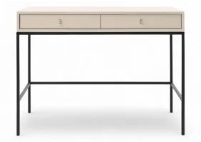 Стіл туалетний Мона / Mona з 2 шухлядами та чорними ніжками MT104 Кашемір 50x103x77 см.