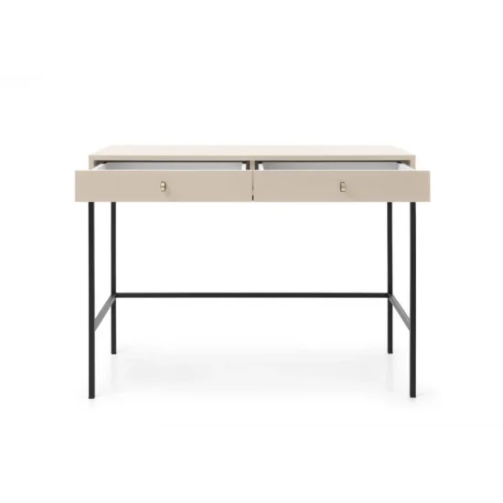 Стіл туалетний Мона / Mona з 2 шухлядами та чорними ніжками MT104 Кашемір 50x103x77 см. 2