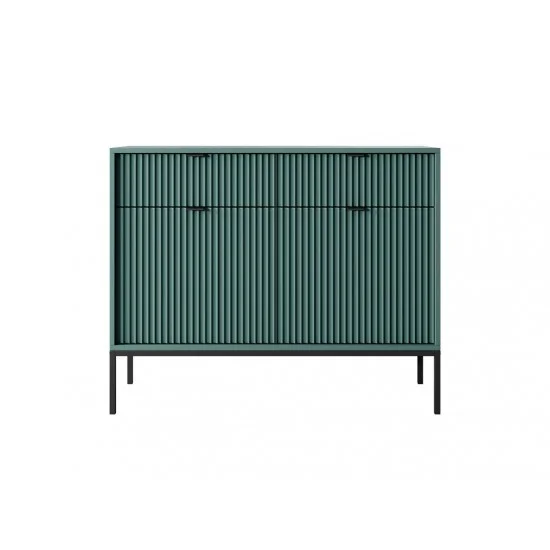 Комод Нова/Nova 2-дверный с 2 ящиками и черными ножками KSZ104 Лабрадор 104х39х83 см. 5