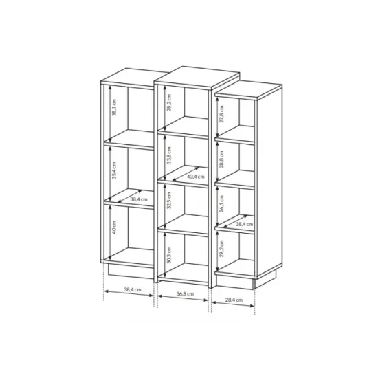 Комод 3Д/3D 3-дверный 3D/110 Белый/дуб крафт золотой Ш110xВ134 см. 4