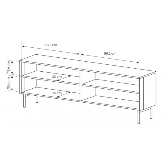 Тумба під телевізор з підсвіткою Лумі / Lumi 4D/181 4-дверна Кашемір 4