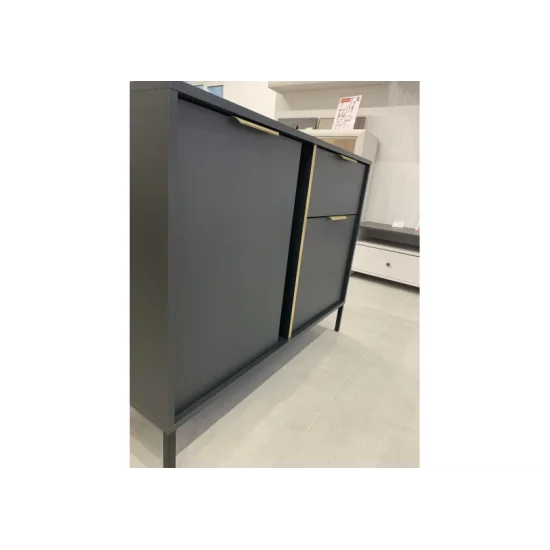 Комод Ларс/Lars 2-дверный с 1 ящиком 2DS/104 Антрацит Ш104xВ82 см. 13