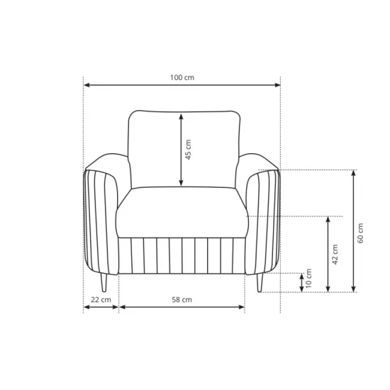 Кресло мягкое LAREN Ш100xВ85 см. 3