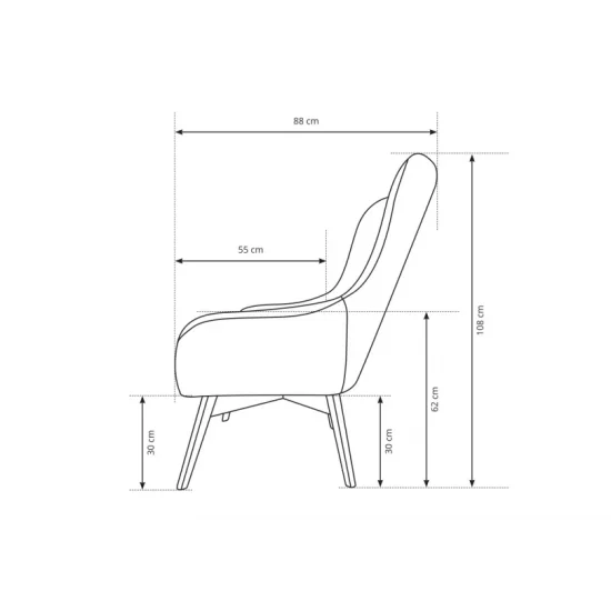 Крісло м&#039;яке ELIS CARO Davis Monolith 04 Готове до відправки Ш88xВ108 см. 3