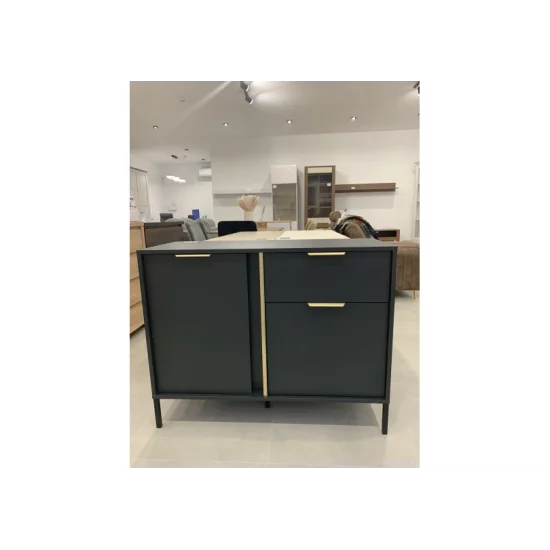 Комод Ларс/Lars 2-дверный с 1 ящиком 2DS/104 Антрацит Ш104xВ82 см. 12