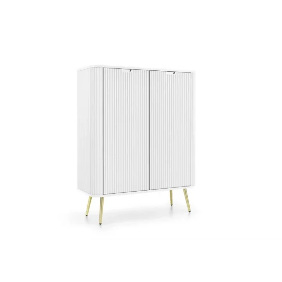 Комод Зова/Zova 2-дверный с золотыми ножками K103 Белый Ш103xВ129 см. 4