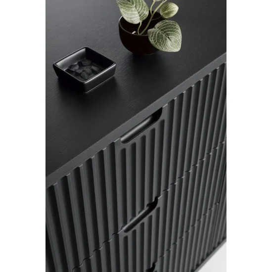 Стіл туалетний Зова / Zova з 2 шухлядами та золотими ніжками T103 Чорний 49х103 см. 6