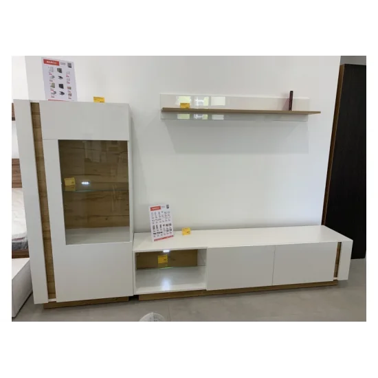 Стенка Арко/Arco Белый глянец/дуб грандсон Ш270xВ194 см. 7