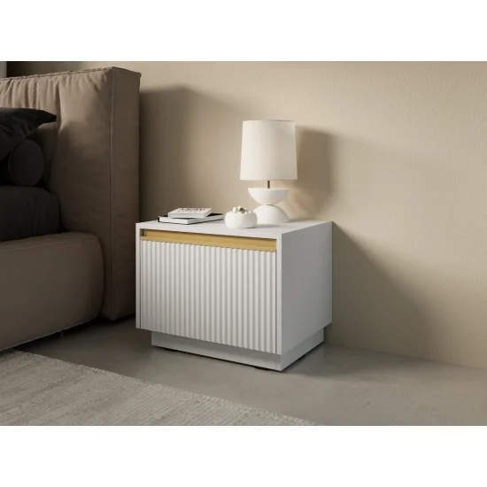 Тумба прикроватная Роял/Royal S54 с 1 ящиком Белый Ш53хВ42хГ39 см. 1