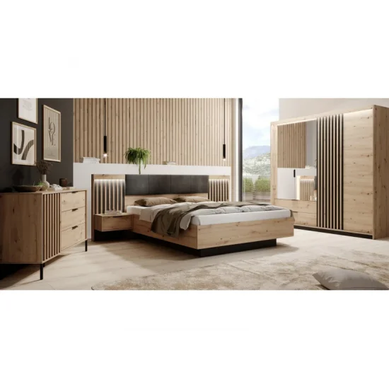 Спальня Талли / Tally A Дуб артизан/антрацит 1