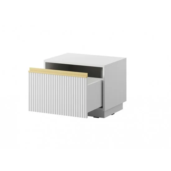 Тумба прикроватная Роял/Royal S54 с 1 ящиком Белый Ш53хВ42хГ39 см. 2