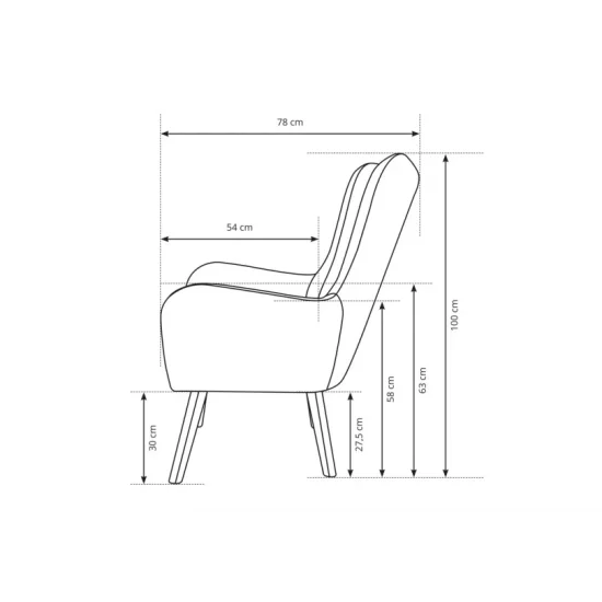 Крісло м&#039;яке TED Ш76xВ100 см. 5