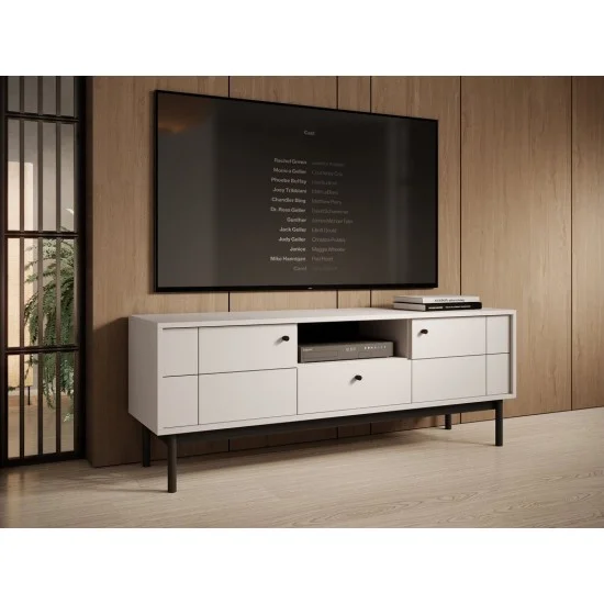 Тумба під ТВ Perfect Home Джапанді / Japandi RTV154 2-дверна з 1 шухядою Кашемір 7