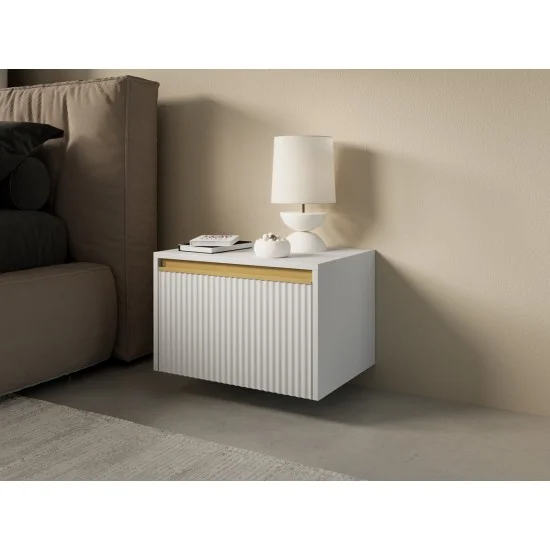 Тумба прикроватная Роял/Royal S54 с 1 ящиком Белый Ш53хВ42хГ39 см. 5