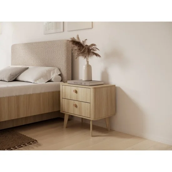 Тумба прикроватная Вики / Viki 2S с 2 ящиками Дуб бариста 8